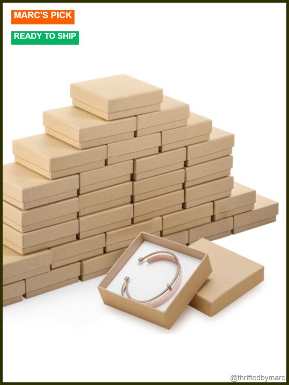 60 Pcs Cardboard Jewelry Gift Boxes 3.5x3.5x1 Inch with Foam Lining for